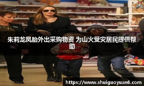 朱莉龙凤胎外出采购物资 为山火受灾居民提供帮助